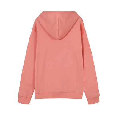 European and N Women's Long-sleeved Loose Casual Hooded Drawstring Pocket Hoodie - Smarsty