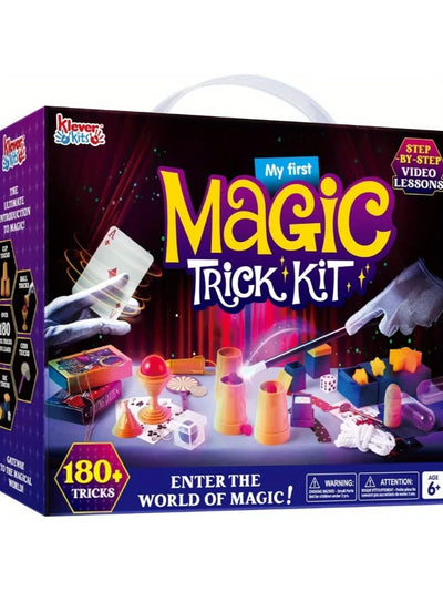 JOYFY 180+ Magic Set Kids Magic Trick Kit Amazing Magician Toy with Step-by-Step Video Lessons for Kids Easy Tricks