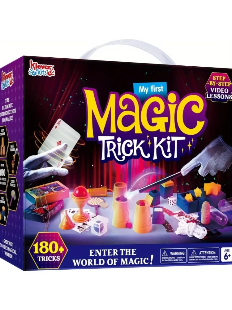 JOYFY 180+ Magic Set Kids Magic Trick Kit Amazing Magician Toy with Step-by-Step Video Lessons for Kids Easy Tricks