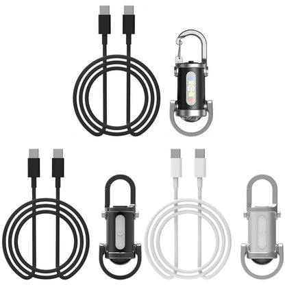 1200LM Super Bright Mini Keyring Torch LED Rechargeable Key Ring Torch for Outdoor Camping