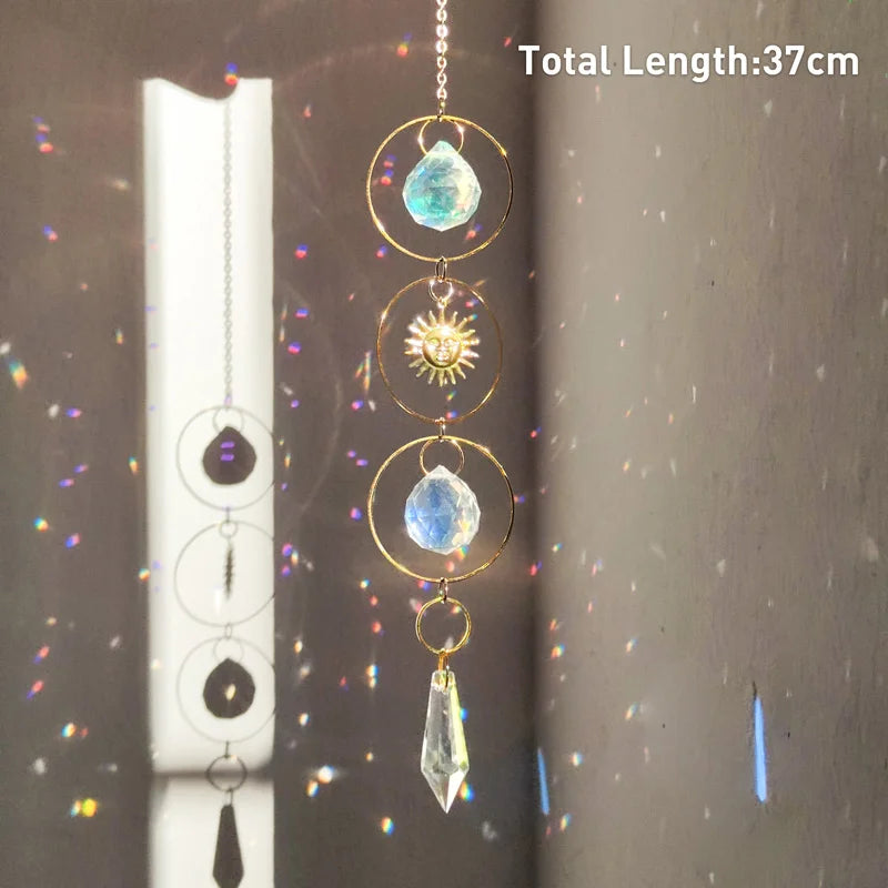 Hanging Crystal Pendant Suncatcher Wind Chimes for Home Decor - Smarsty