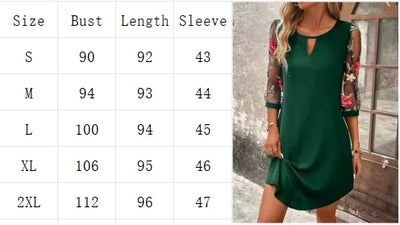 Luxury Dress Women's Perspective Mid Sleeve Printed Round Neck Mini Skirt Summer Party Dress - Smarsty