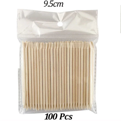 Wood Cuticle Pusher Sticks for Gel Polish Removal - Smarsty