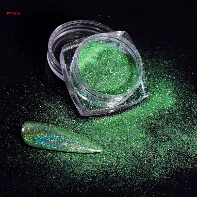 Holographic Glitter Nail Powder Set for Stunning Manicures - Smarsty