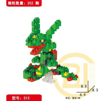DIY Pokemon Blocks Small Cartoon Mini Building Block Pikachu Charizard Eevee Mewtwo Anime Assemble Action Model Dolls Toys by Smarsty