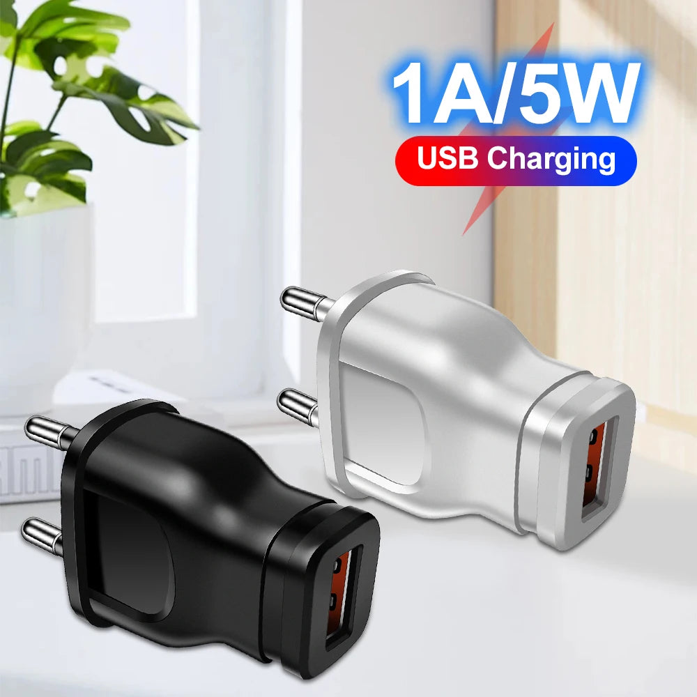 Compact 5V 1A USB Charger Wall Adapter For Smartphones - Smarsty