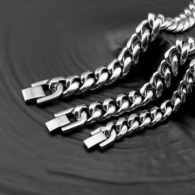 Vnox Stainless Steel Cuban Chain Bracelet for Men Women - Smarsty