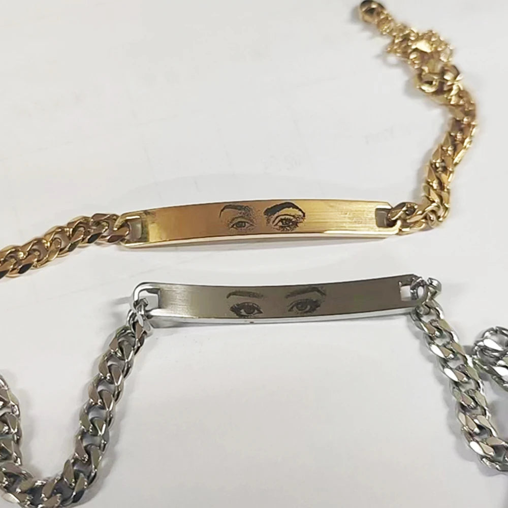 Personalized Stainless Steel Couple Photo Bracelet Gift - Smarsty