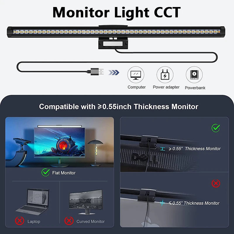RGB Desktop Atmosphere Light Strip for Eye Protection - Smarsty