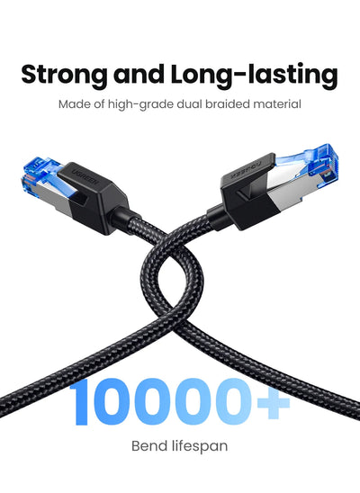 UGREEN CAT 8 Ethernet Cable High Speed Braided 40Gbps 2000Mhz Network Lan Cord RJ45 Shielded Indoor for Router PC PS5 Modem Xbox - Smarsty