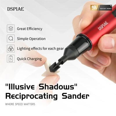 DSPIAE ES-A DIY Reciprocating Sander Electric Grinding Pen Plastic Model Sanding Paper Head for Military Model Craft Tools Hobby