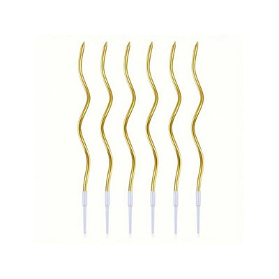 6/12/48pcs/1case Birthday Candles Spiral Cake Candles  Long Thin Cake Candles For Wedding Party And Cake Decoration - Smarsty