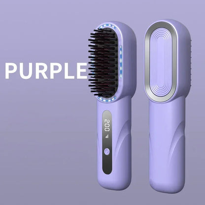 Wireless Hair Straightener Comb with Negative Ions - Smarsty