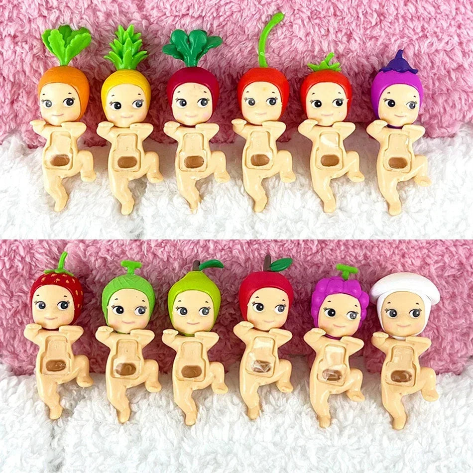 Angel Blind Box Toys Series Fruit and Vegetable Anime Figures Ornaments Dolls Children Gift Mobile Phone Accessories