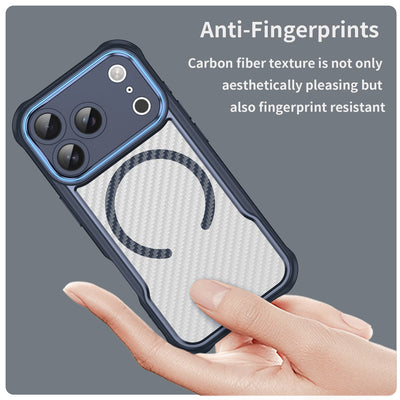 armor Carbon Fiber Textured Magnetic Phone case for iPhone 17 Air 16 E 15 14 Plus 13 12 11 Pro Max for Magsafe Shockproof Cover