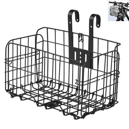 Mountain Bike Front Rear Foldable Side Hanging Basket Pannier Carrier for Cycling Storage Bicycle Baskets