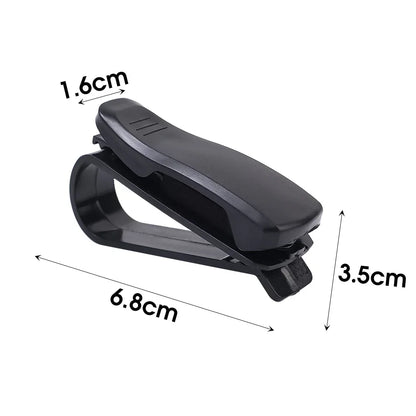 Car Visor Clip Glasses Holder Rotates 180 Degrees Card Slot - Smarsty