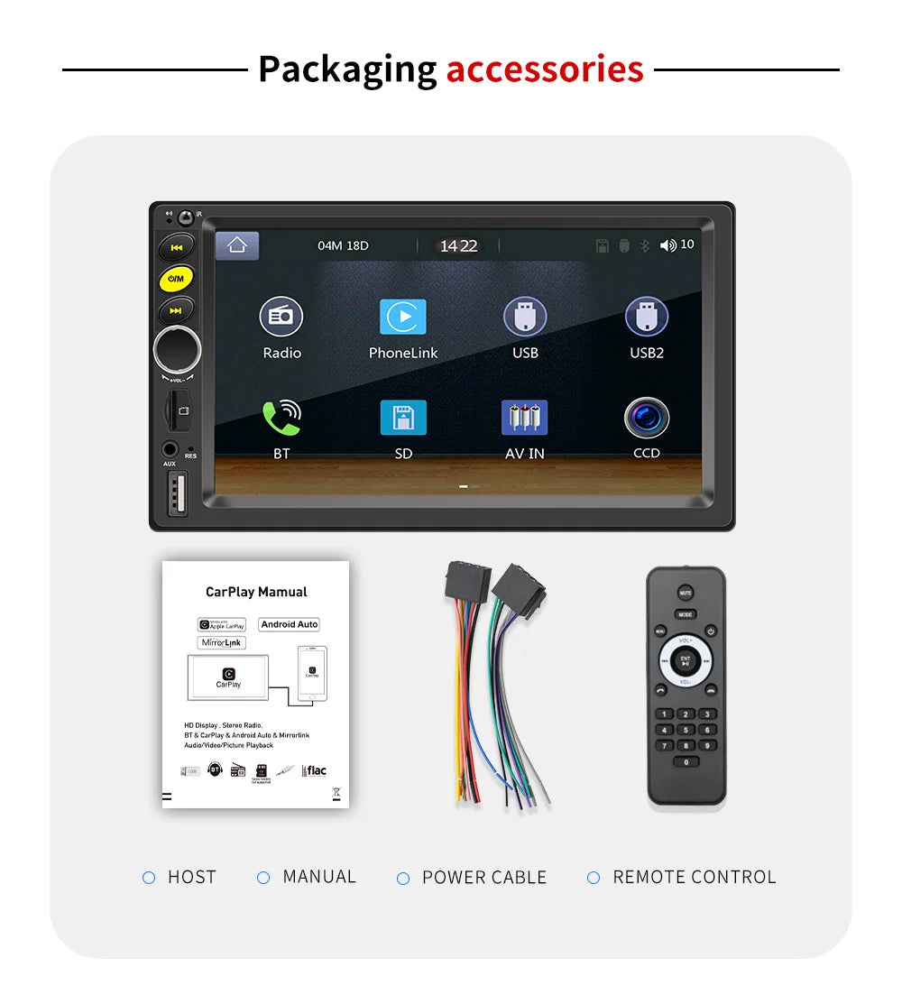 Universal Android 13 Car Stereo Seven Inch GPS Navigation - Smarsty