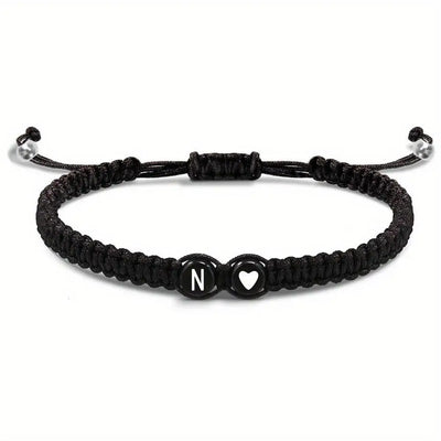 Handmade Adjustable Heart Bracelets A-Z Initials for Friendship - Smarsty