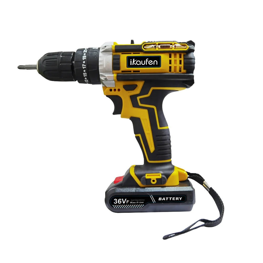 Multifunctional 21V rechargeable impact drill lithium battery cross-border flashlight gun drill electric screwdriver electric dr