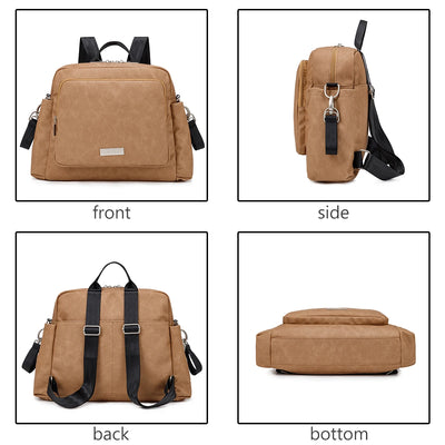 Soboba 2023 New Diaper Bags for Mother Waterproof Large Capacity Solid Polyester Diaper Backpacks Travel Bag for Newborn Baby by Smarsty