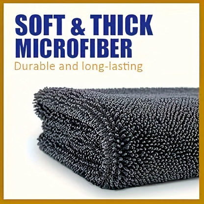 1pc Extra Large Car Towel - Ultra Absorbent Soft Non-Shedding No Stripe Quick Dry Detailing Cloth 24x35 Inches