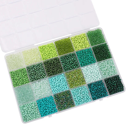 About 5200Pcs24 Grid Rice Bead Box Handmade DIY Jewelry Bracelet Earrings Kandi Jewelry Accessories Materials - Smarsty
