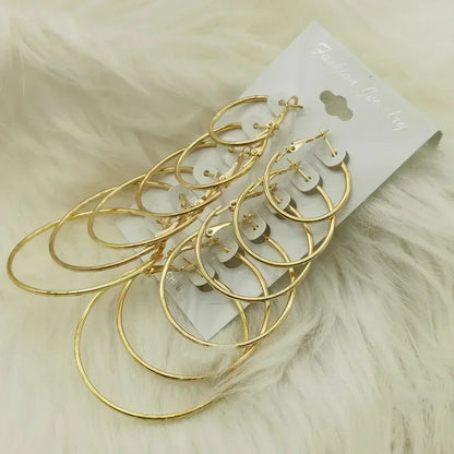 Big Circle Hoop Earrings Set for Women - Smarsty