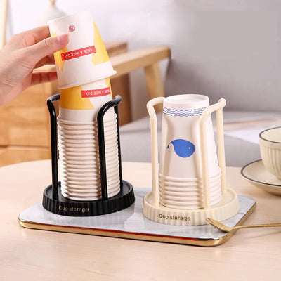 Household Disposable Paper Cup Holder, Desktop Paper Cup Storage Rack, Suitable For Living Room, Dining Room And Other Cup Taker by Smarsty