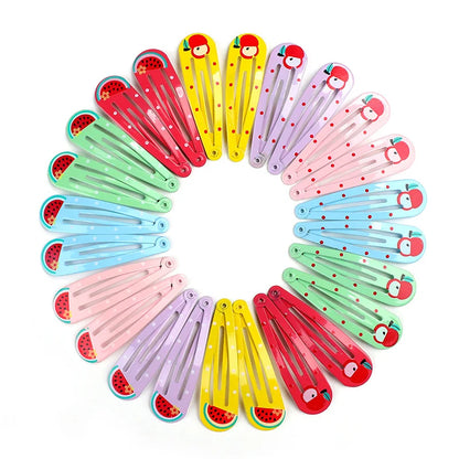 Cute Cartoon Hairpins for Girls 40Pcs Colorful Animal and Fruit Clips - Smarsty