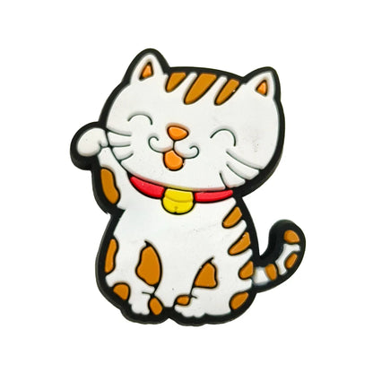 1pc Cute Cartoon Cats PVC Shoe Charms for Clogs Accessories Shoe Decorations Sandals Pins DIY Kids Women Beach Bags Accessories