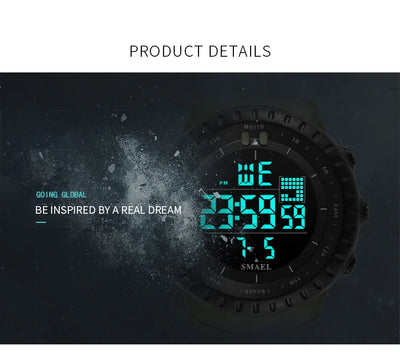 SMAEL Waterproof Digital Sports Watch with Big Dial - Smarsty