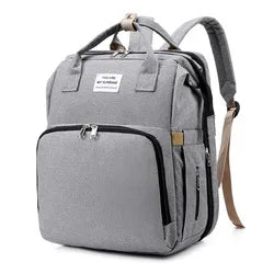 Fashionable Mommy Bag Folding Baby Bed Mother Large Capacity Portable Milk Bottle Diaper Double Shoulder Mom's Bag by Smarsty