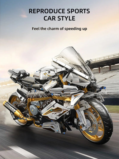 TOYLINX Alloy Motorcycle Desktop Decorations 2045PCS Racing Building Block Model  Kid Toys Christmas Easter Festive Gift Giving - Smarsty