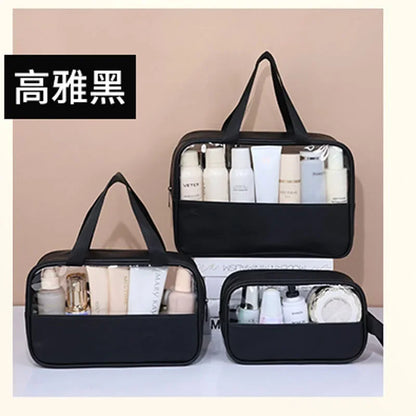Portable Travel cosmetic bag Women Transparent Makeup Bag Large-Capacity Bath Wash Bags Multifunction Waterproof Storage Case - Smarsty