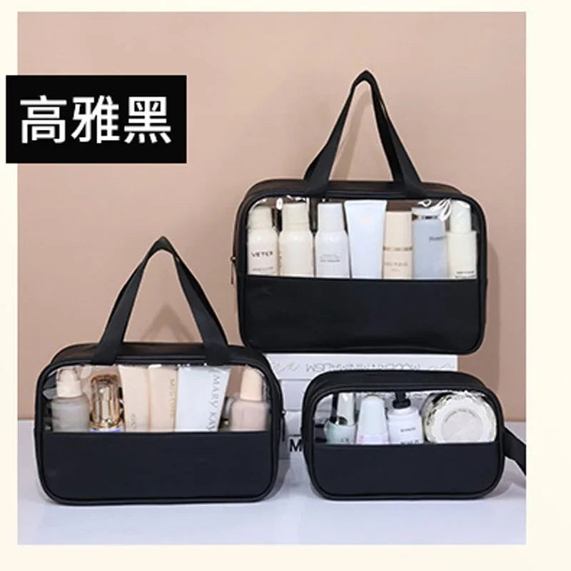 Portable Travel cosmetic bag Women Transparent Makeup Bag Large-Capacity Bath Wash Bags Multifunction Waterproof Storage Case - Smarsty