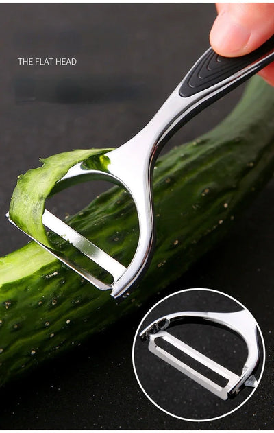 Stainless Steel Vegetable Peeler Potato Peeler Multifunctional Carrot Grater Fruit Tools Kitchen Accessories Gourmet Pelador Bar by Smarsty