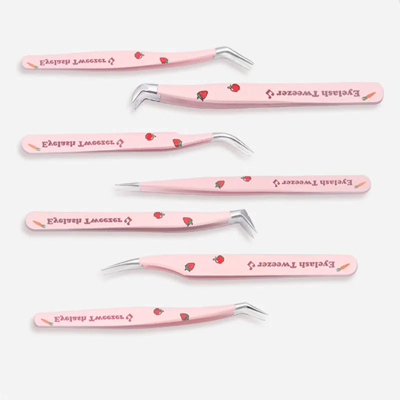 Stainless Steel Eyelash Tweezers for Easy 3D Lash Application - Smarsty