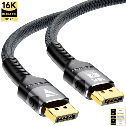 16K DisplayPort Cable 80Gbps High Speed for Gaming - Smarsty