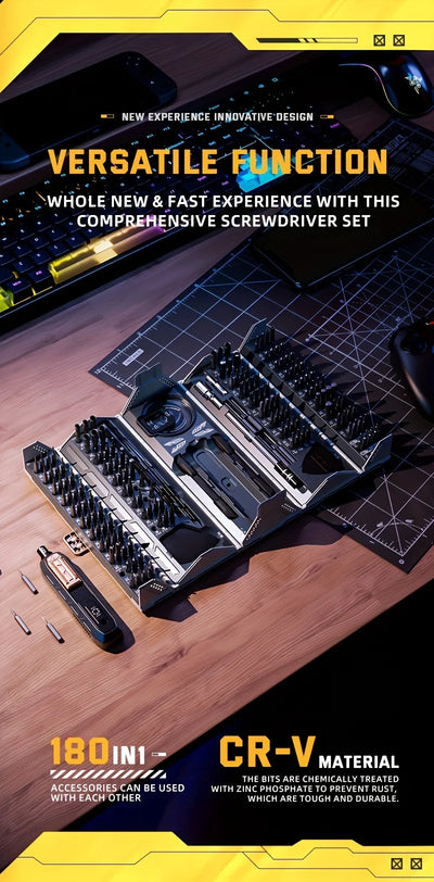 180 in 1 Precision Manual  Multifunctional Screwdriver Set Magnetic Phillips Bits Mobile iPhone & PC & Glasses Repair Tool Gift - Smarsty