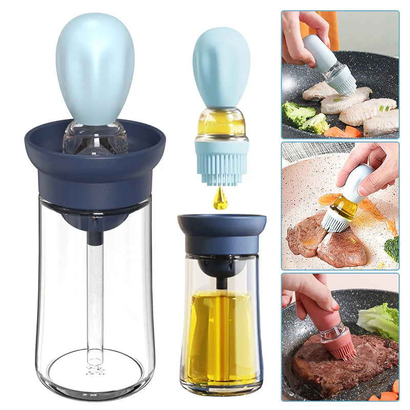 Portable Silicone Oil Bottle With Brush For Easy Cooking - Smarsty