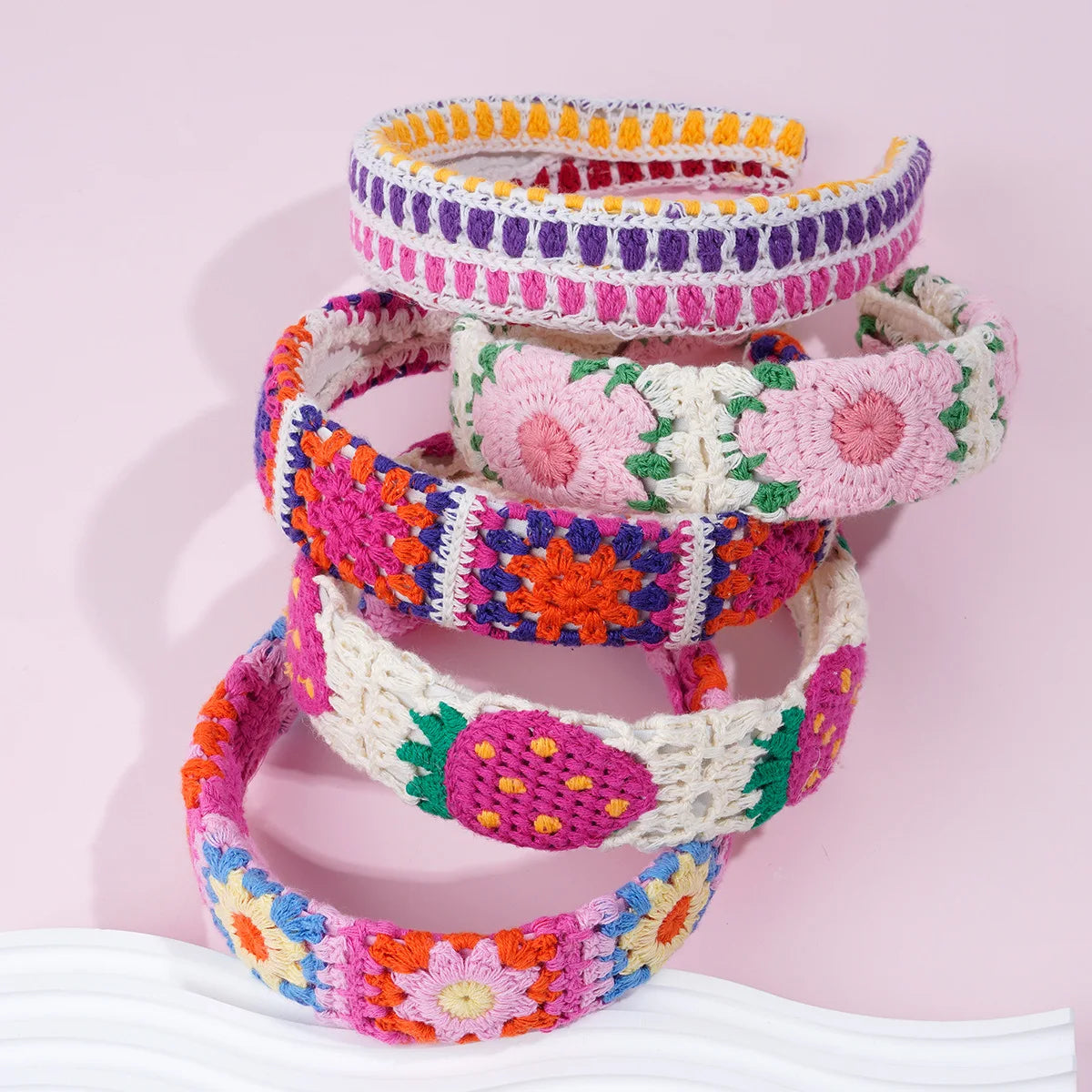 Knitted Headband Bohemian Handmade Summer Seaside Cotton - Smarsty