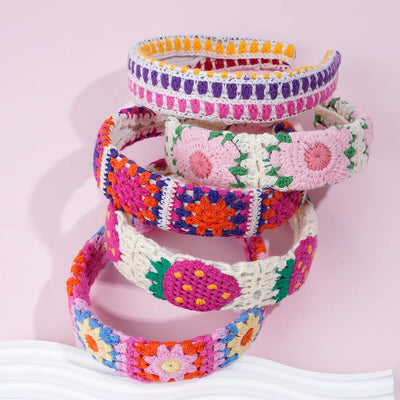 Knitted Headband Bohemian Handmade Summer Seaside Cotton - Smarsty
