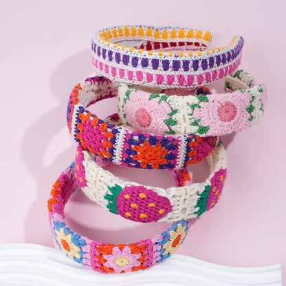Knitted Headband Bohemian Handmade Summer Seaside Cotton - Smarsty