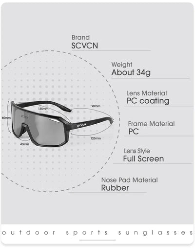 Cycling Glasses Photochromic Sunglasses Men Women Mountain Bike Road Eyewear New Bicycle Riding Outdoor Sports Hiking Goggles - Smarsty