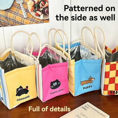 Cute Kitten Insulated Lunch Box Bag With Large Capacity - Smarsty
