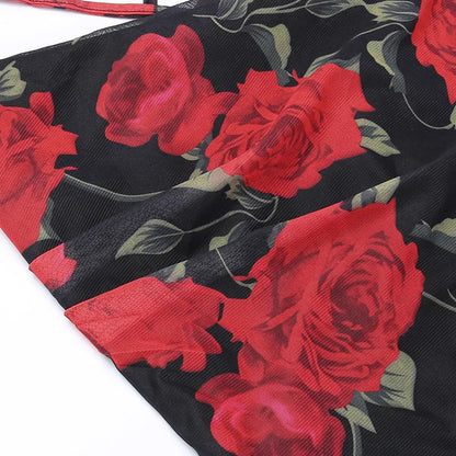 Flowers Print Spaghetti Strap Dresses Women Temperament Package Hip Bodycon Long Dress Fashion Sexy Backless Lady Slim Vestidos
