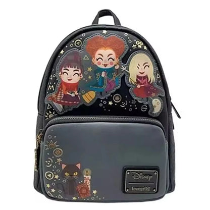 Stylish Pink PU Leather Minnie Mouse Shoulder Backpack - Smarsty