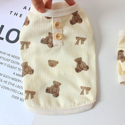 Comfortable Cotton Dog Jumpsuit for Spring Summer - Smarsty