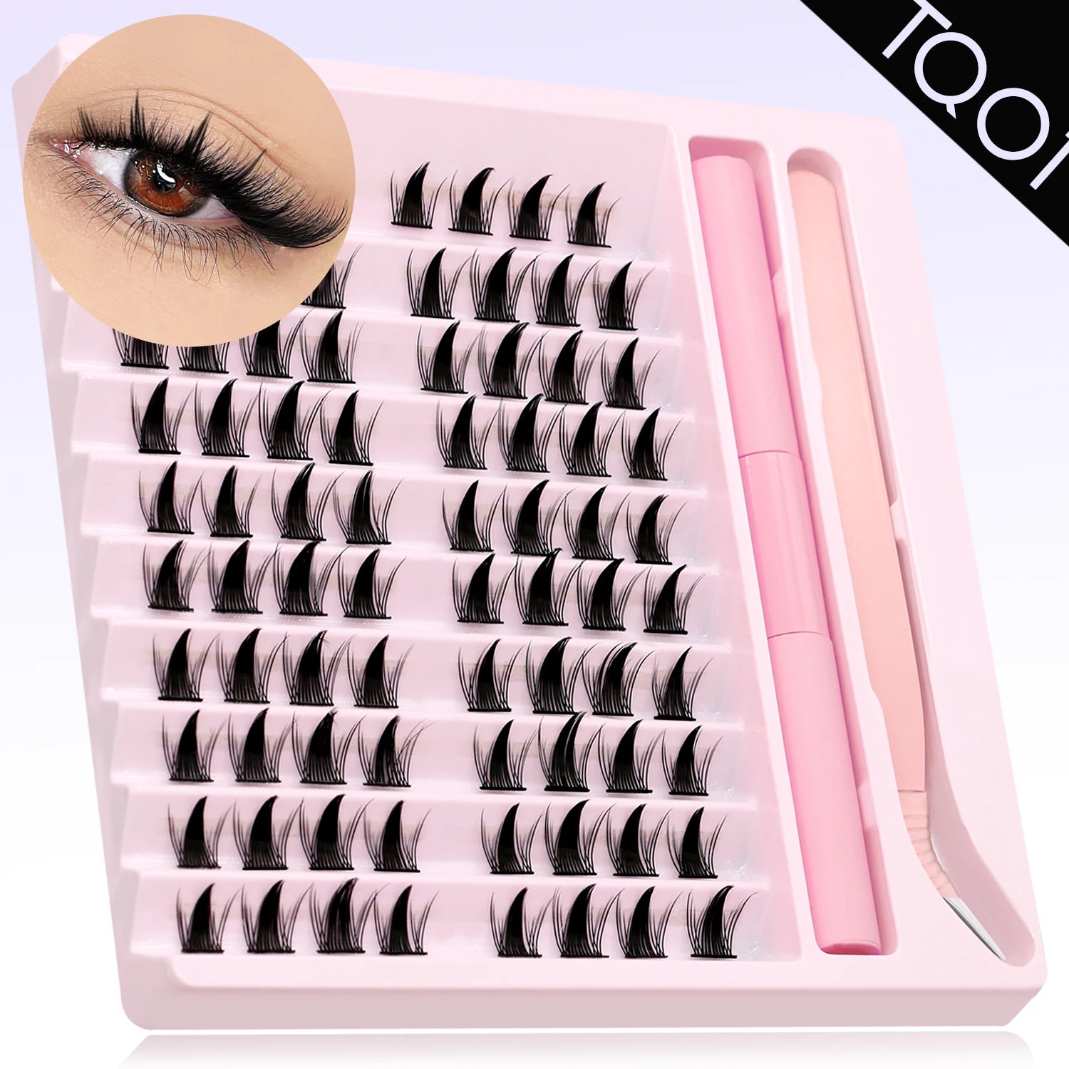 GROINNEYA DIY Eyelash Clusters Kit with Strong Hold - Smarsty